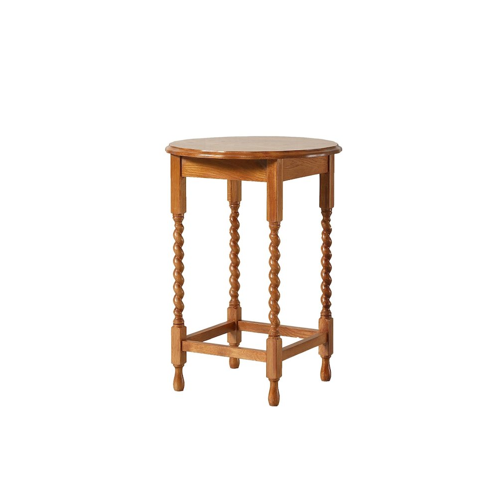 Mission Oak End Table With Barley Twist Legs - Michael's Cherry. Picture 1