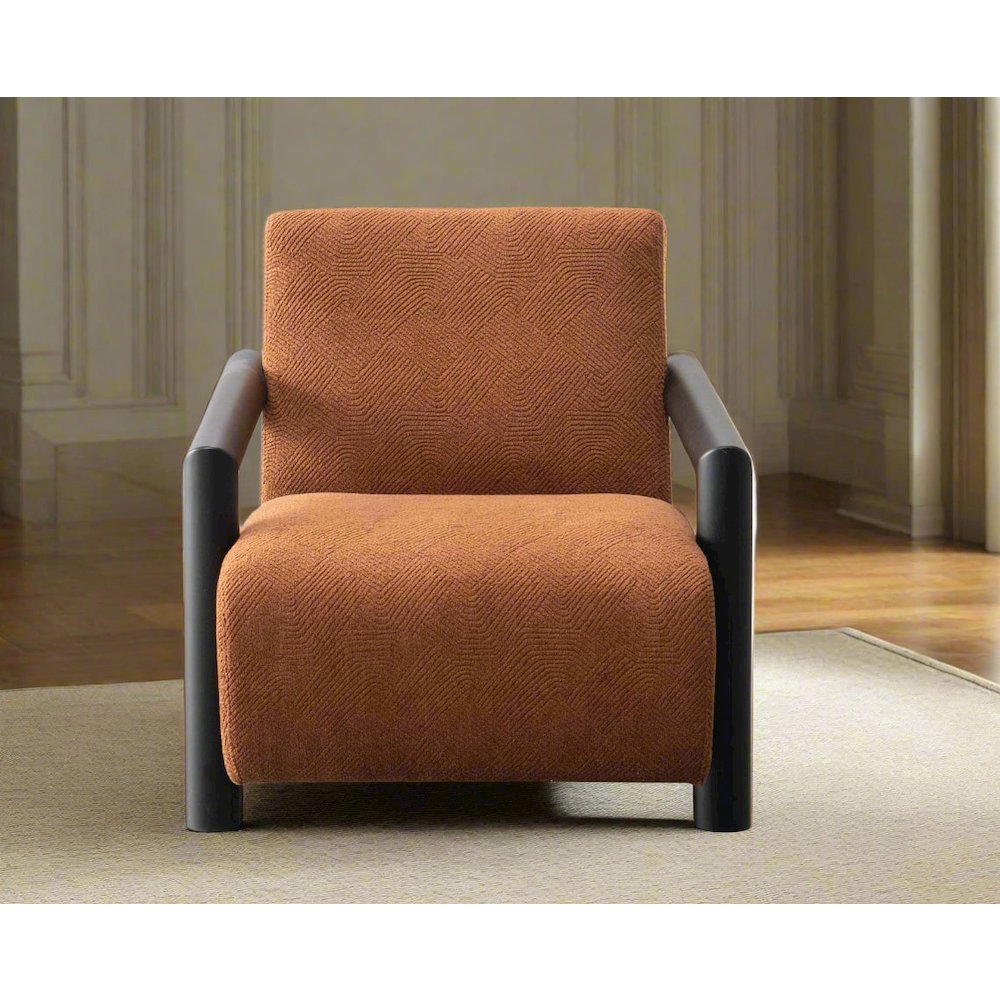 Nora Collection Mid-Century Modern  Arm Chair - Orange. Picture 2