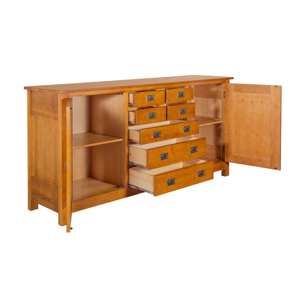Mission 7 Drawer Sideboard With 2 Doors - Michael's Cherry (MC-A) - 82". Picture 3