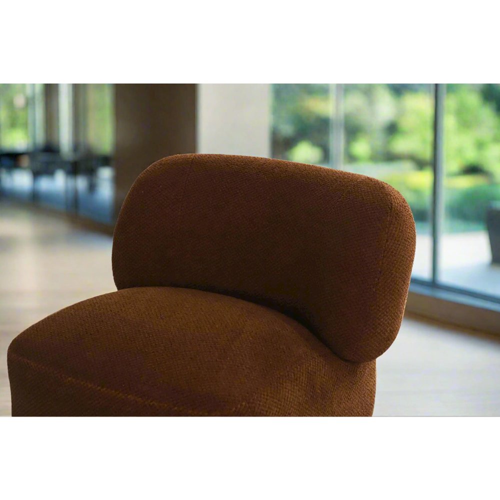 Forma Mid-Century Modern Swivel Livingroom Chair - Brown. Picture 5