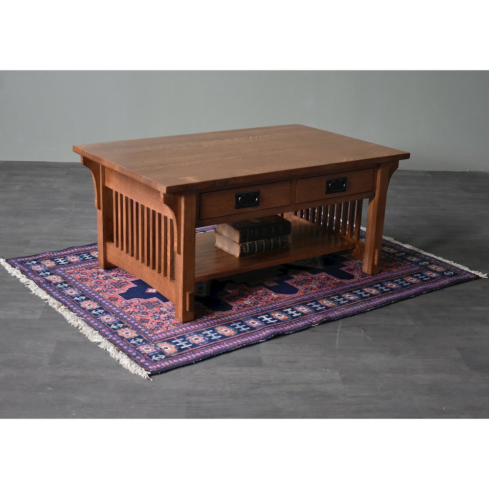 Mission Crofter 4 Drawer Coffee Table with Spindles - 40" - Michael's Cherry. Picture 4