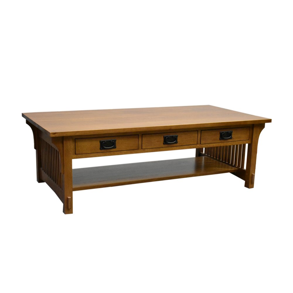 Mission Crofter Style 6 Drawer Coffee Table - Michael's Cherry. Picture 1