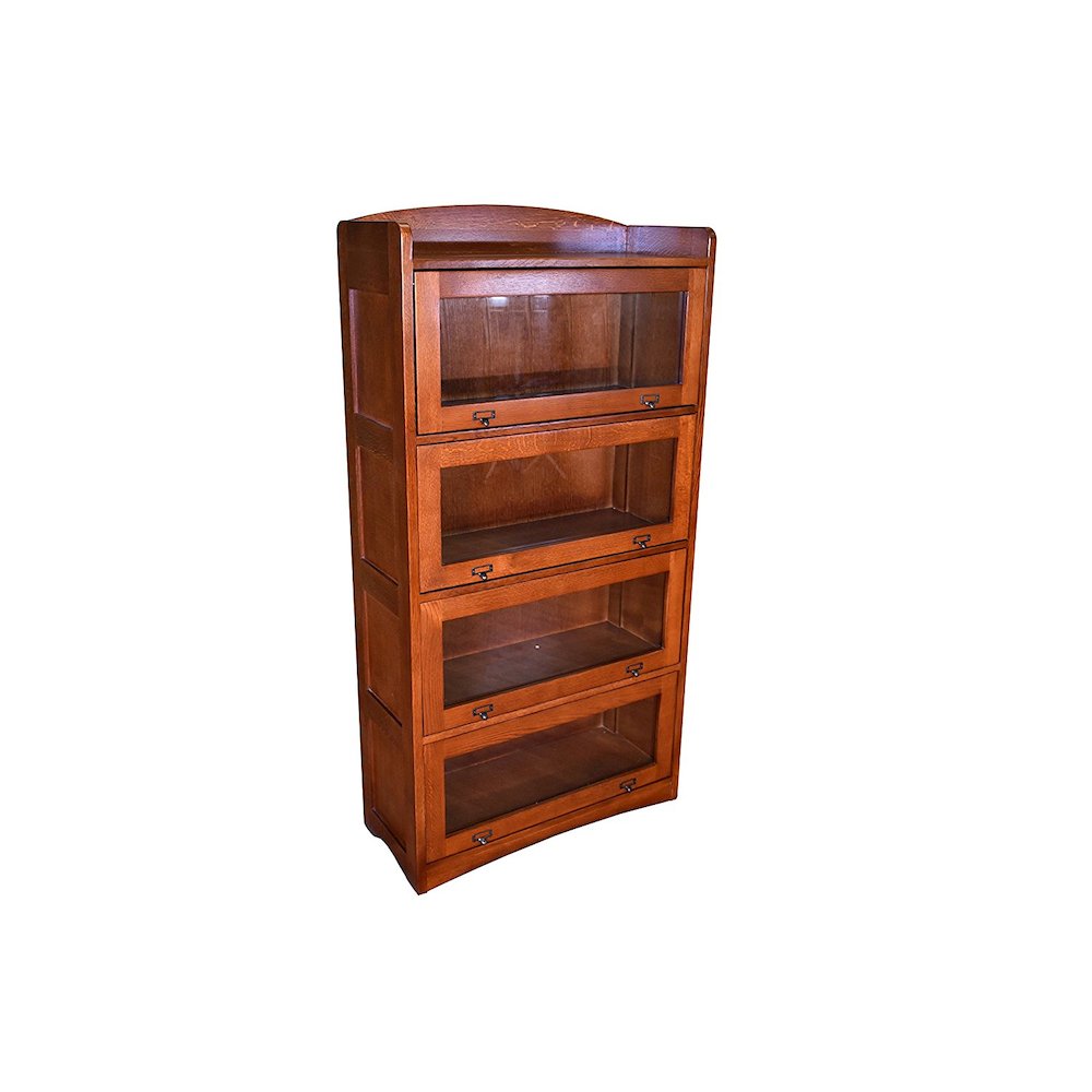 Mission Quarter Sawn Oak 4 Stack Barrister Bookcase - Michael's Cherry. Picture 3