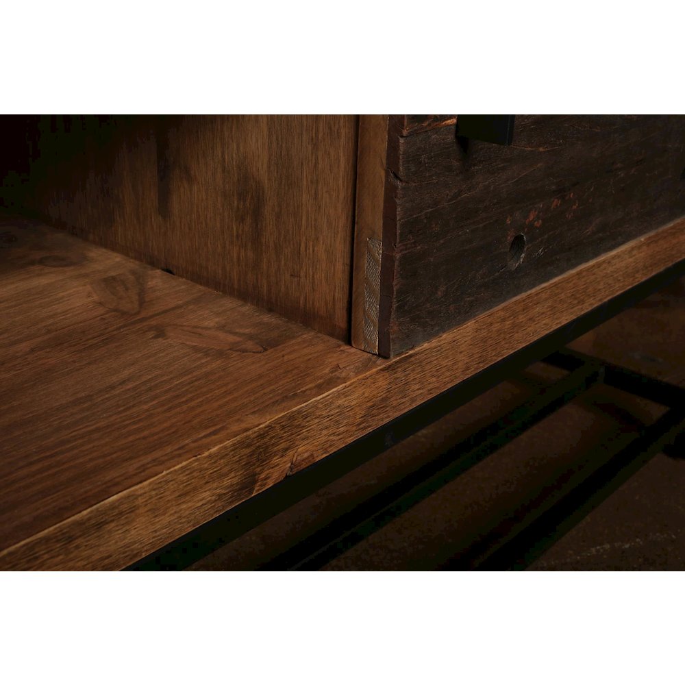 Sierra 4 Door / 4 Drawer Mixed Wood Console - 75". Picture 3