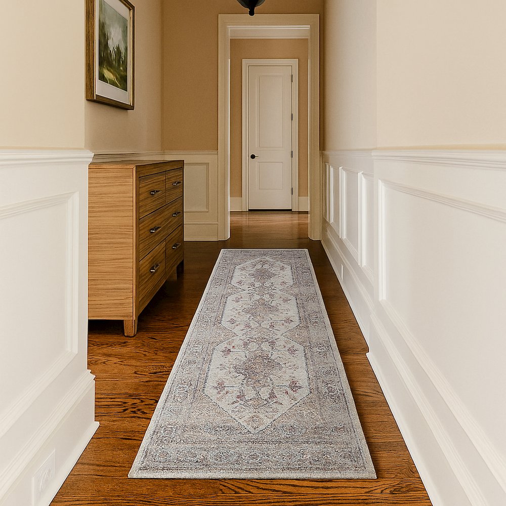 Area Rug Ultra Soft Washable Rug, Non Slip, Stain Resistant Rugs (2'7" x 9'). Picture 2