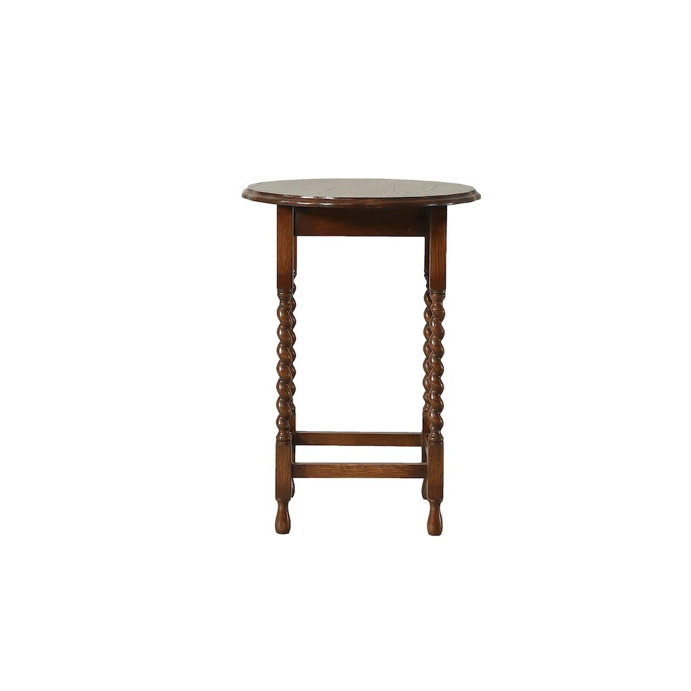 Mission Oak End Table With Barley Twist Legs - Walnut. Picture 1