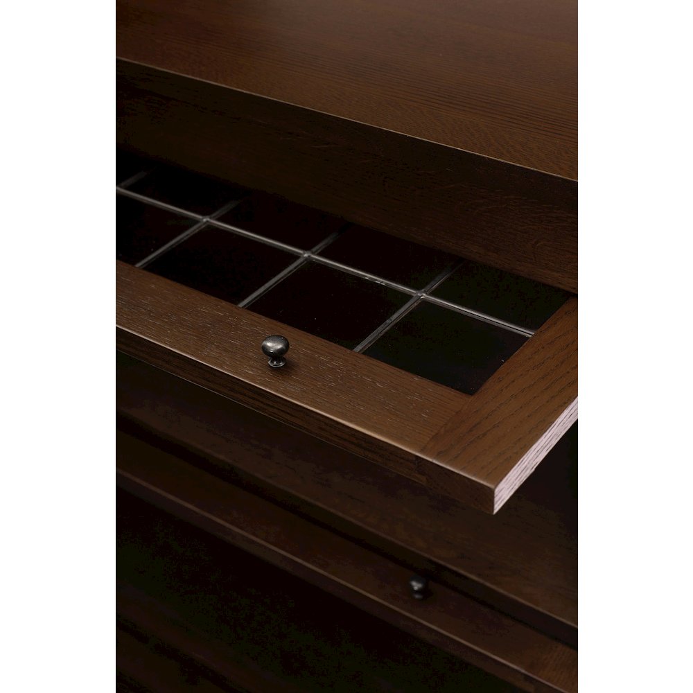 Mission Craftsman Style Oak Barrister Bookcase - 3 Stack - Walnut. Picture 5