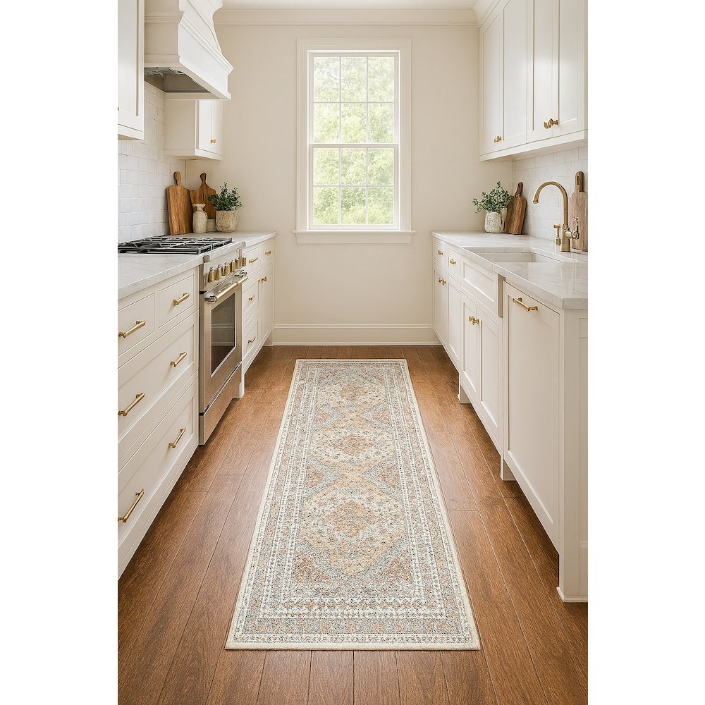Area Rug Ultra Soft Washable Rug, Non Slip, Stain Resistant Rugs (2'7" x 9'). Picture 3