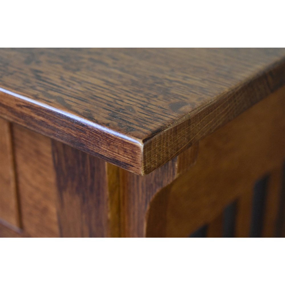 Mission 1 Drawer Crofter End Table - Golden Brown (GB1). Picture 4
