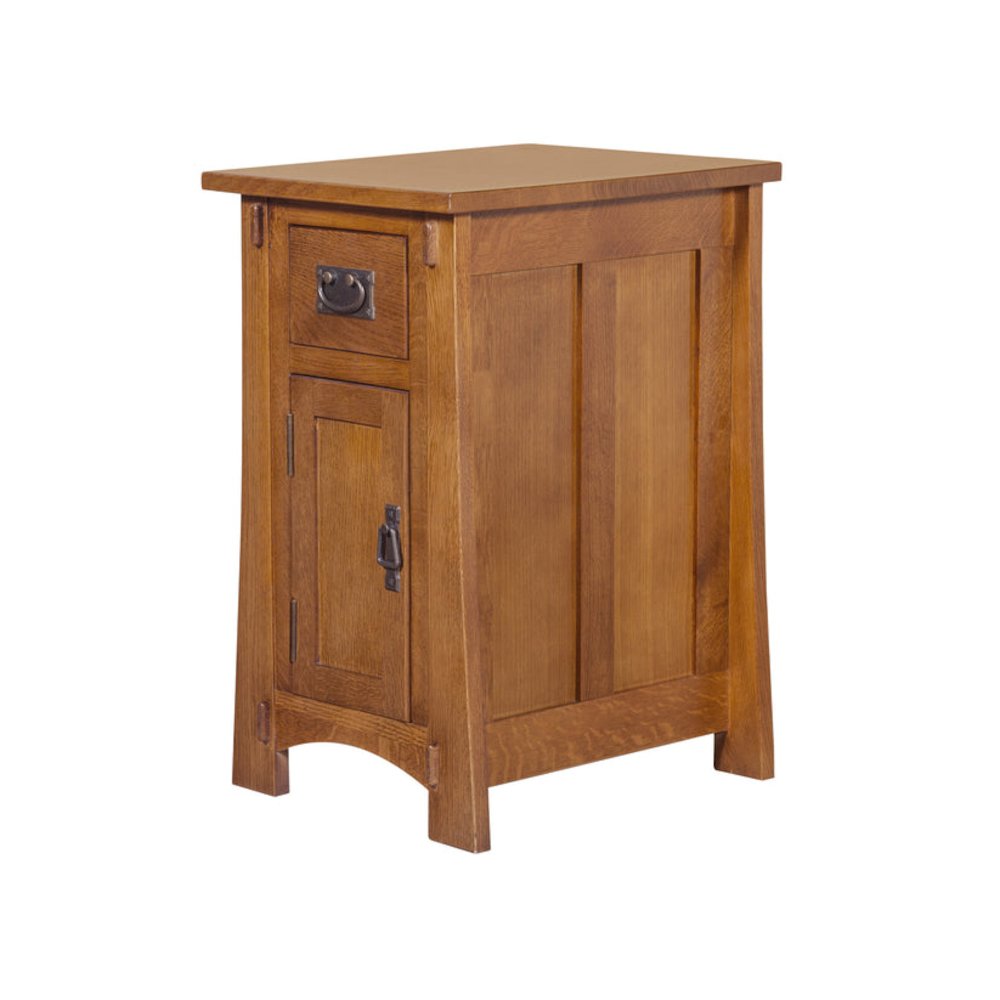 Mission Tapered Leg Narrow Nightstand - Michael's Cherry. Picture 2