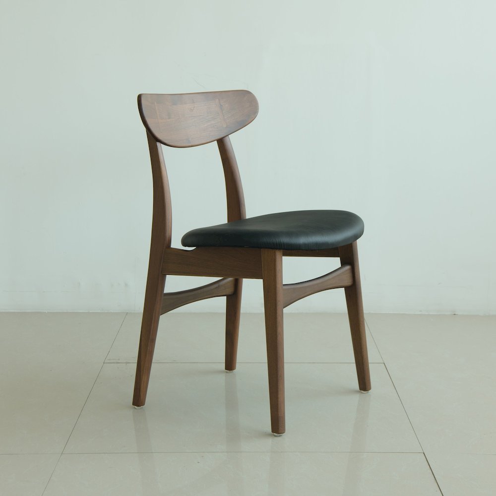 Isabella Mid century round dining table set - American Black Walnut. Picture 3