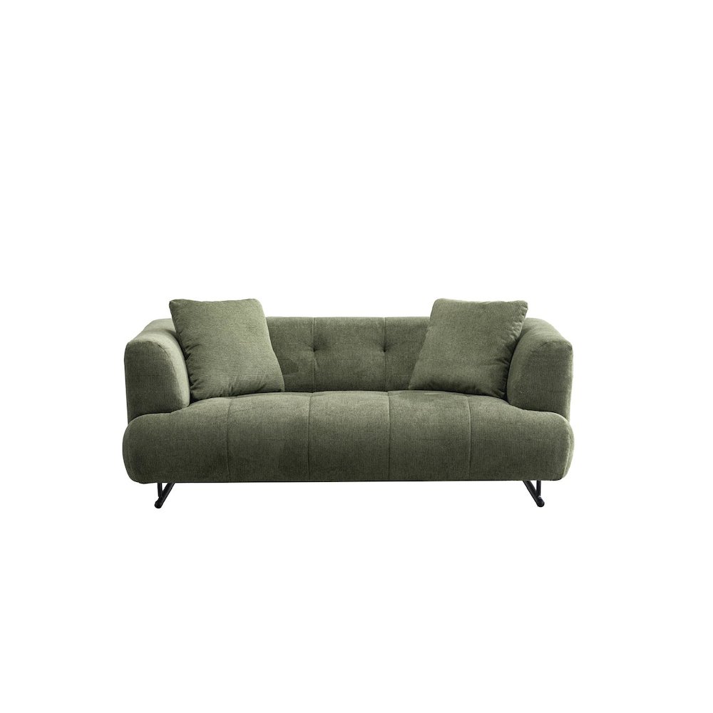 Arden Collection Modern Fabric 3-Seater Sofa - Green. Picture 1