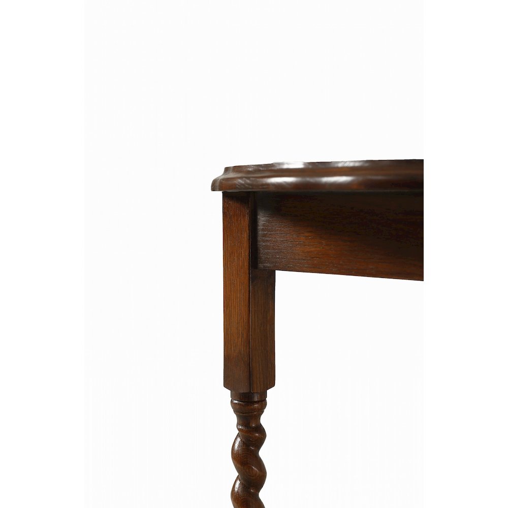 Mission Oak End Table With Barley Twist Legs - Walnut. Picture 4