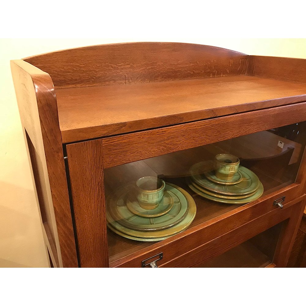 Mission Quarter Sawn Oak 4 Stack Barrister Bookcase - Michael's Cherry. Picture 5