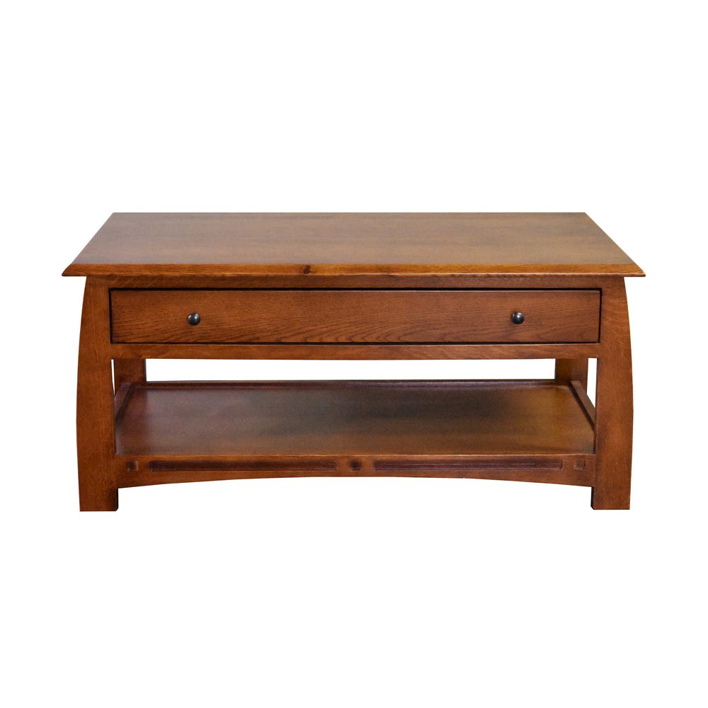 Mission Crofter Style 1 Drawer Coffee Table. Picture 2