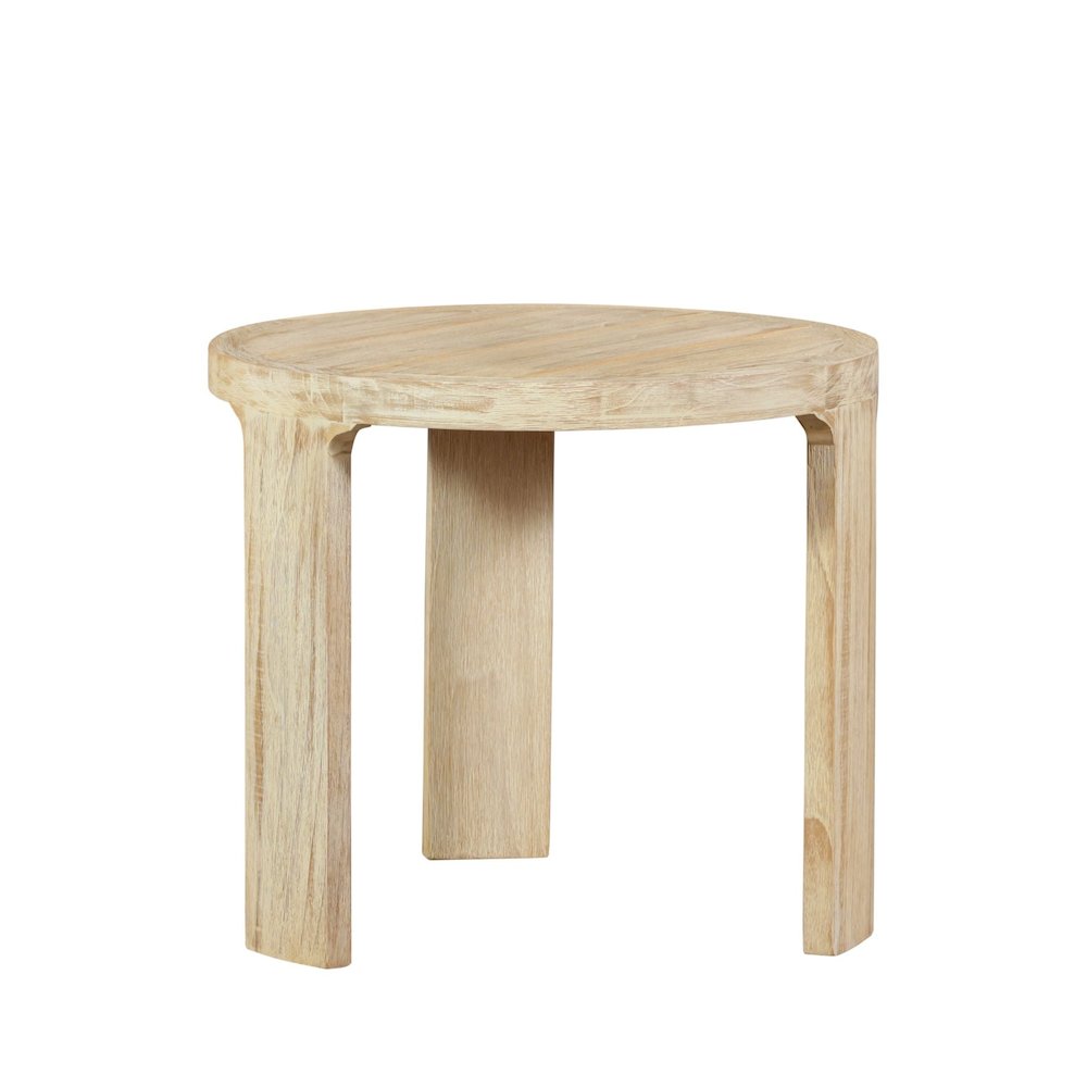 Eclipse Outdoor Solid Teak Wood Natural Look End Table. Picture 4