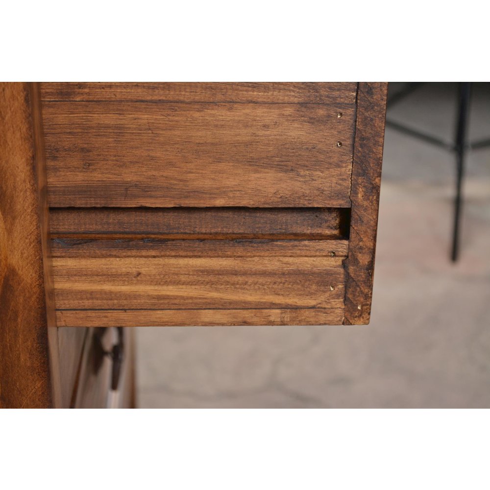 Set of 2 Montclare 3 Drawer Nightstand - Brown Wax. Picture 3