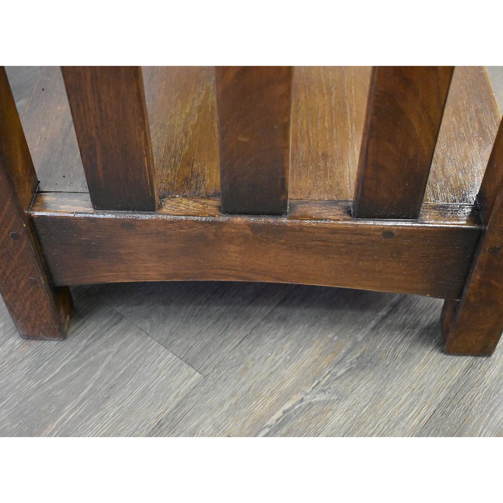 Mission Spindle Side 5 Shelf Bookcase - Walnut (W1). Picture 5