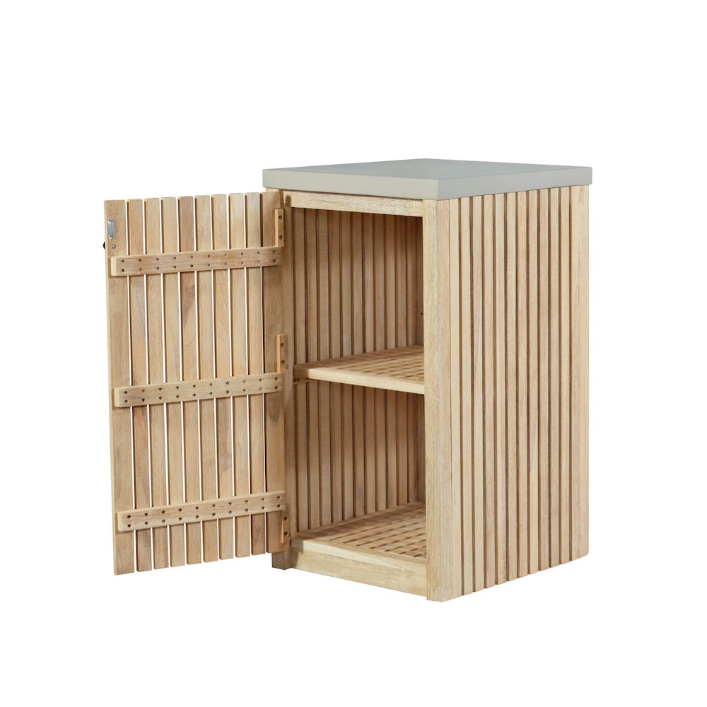 Eclipse Outdoor Solid Teak Natural Look Wood Cabinet. Picture 4