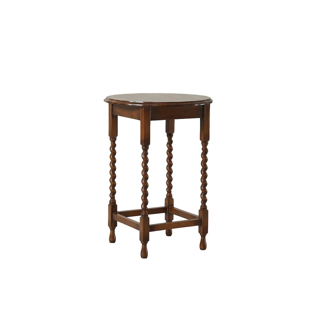 Mission Oak End Table With Barley Twist Legs - Walnut. Picture 2