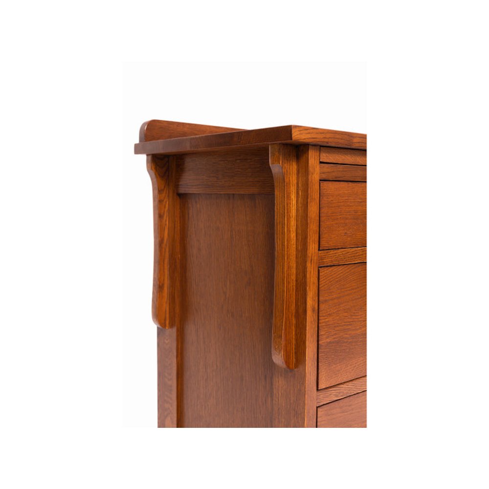 Crofter Style 3 Drawer End Table with Writing Tray - Michael's Cherry. Picture 3