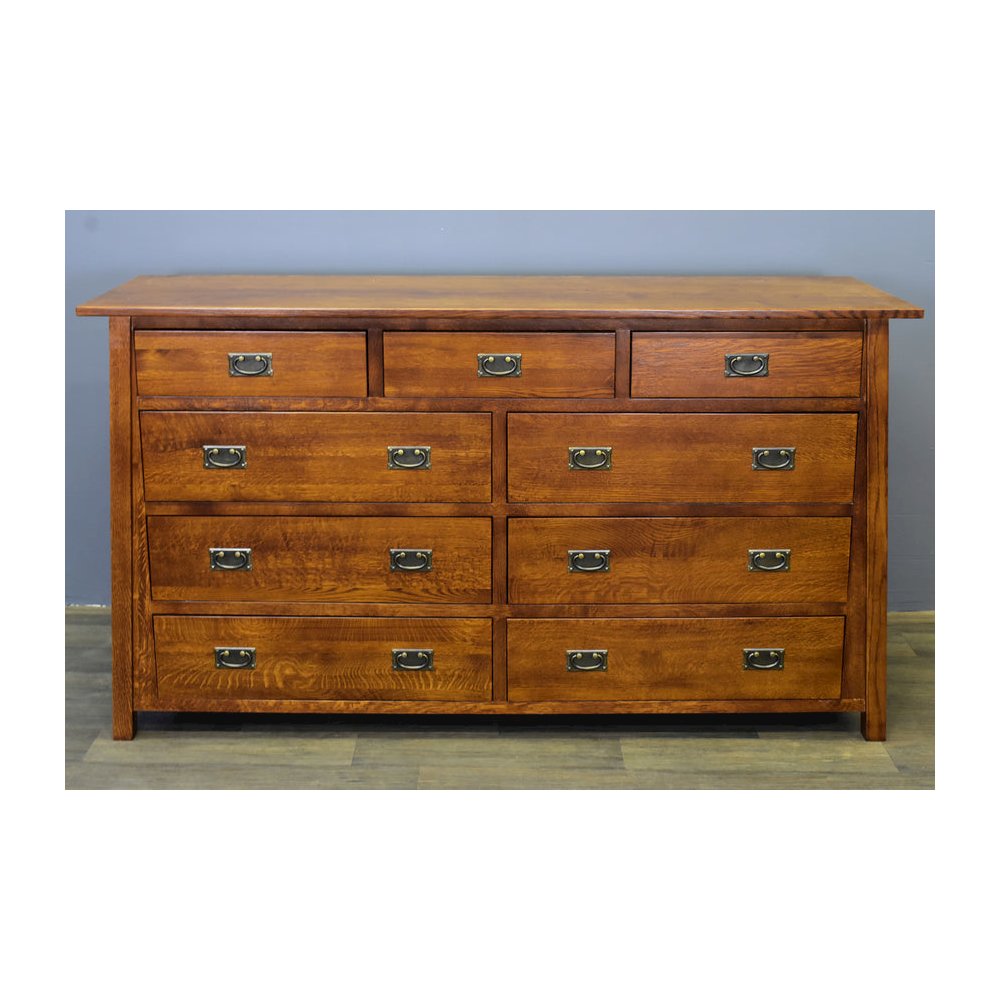 Mission 9 Drawer Dresser - Michael's Cherry. Picture 3