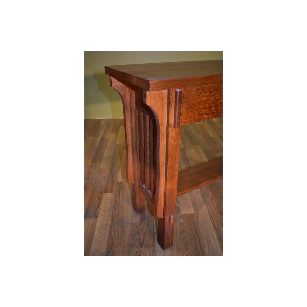 Arts & Crafts Crofter Console Table - Michael's Cherry. Picture 4