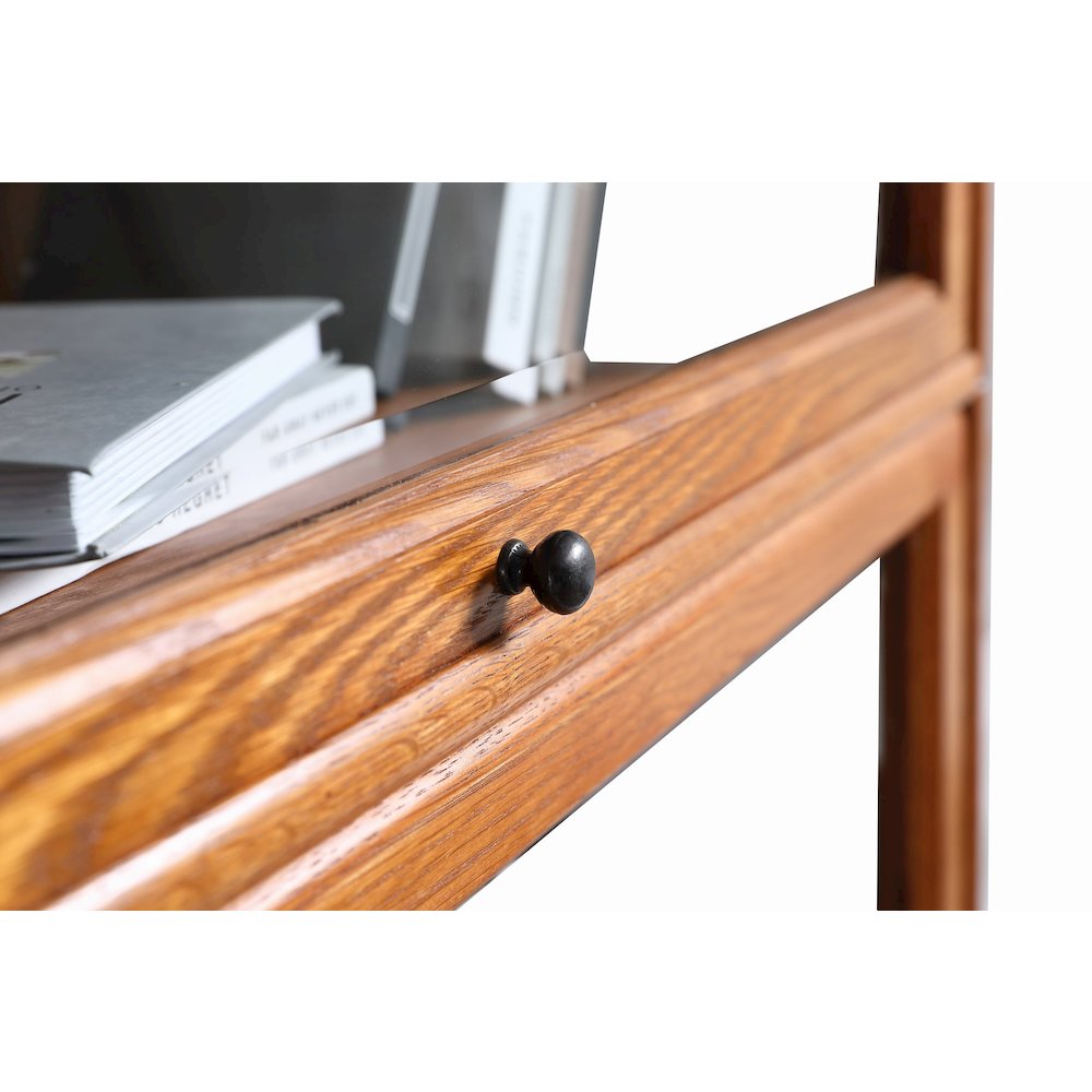 Mission 3 Stack Oak Barrister Bookcase - Beveled Glass - Michael's Cherry. Picture 3