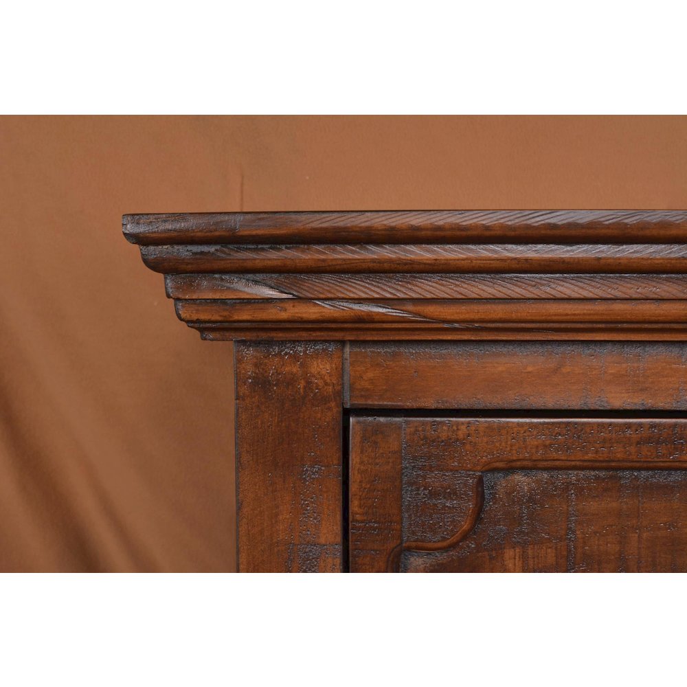 Peterson Rustic Modern 5 Drawer Highboy Dresser. Picture 3
