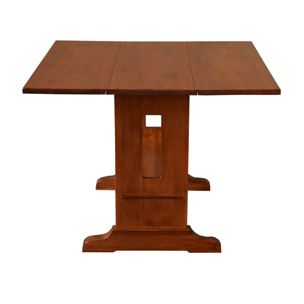 Mission Solid Oak Drop Leaf Dining Table - Michael's Cherry. Picture 2