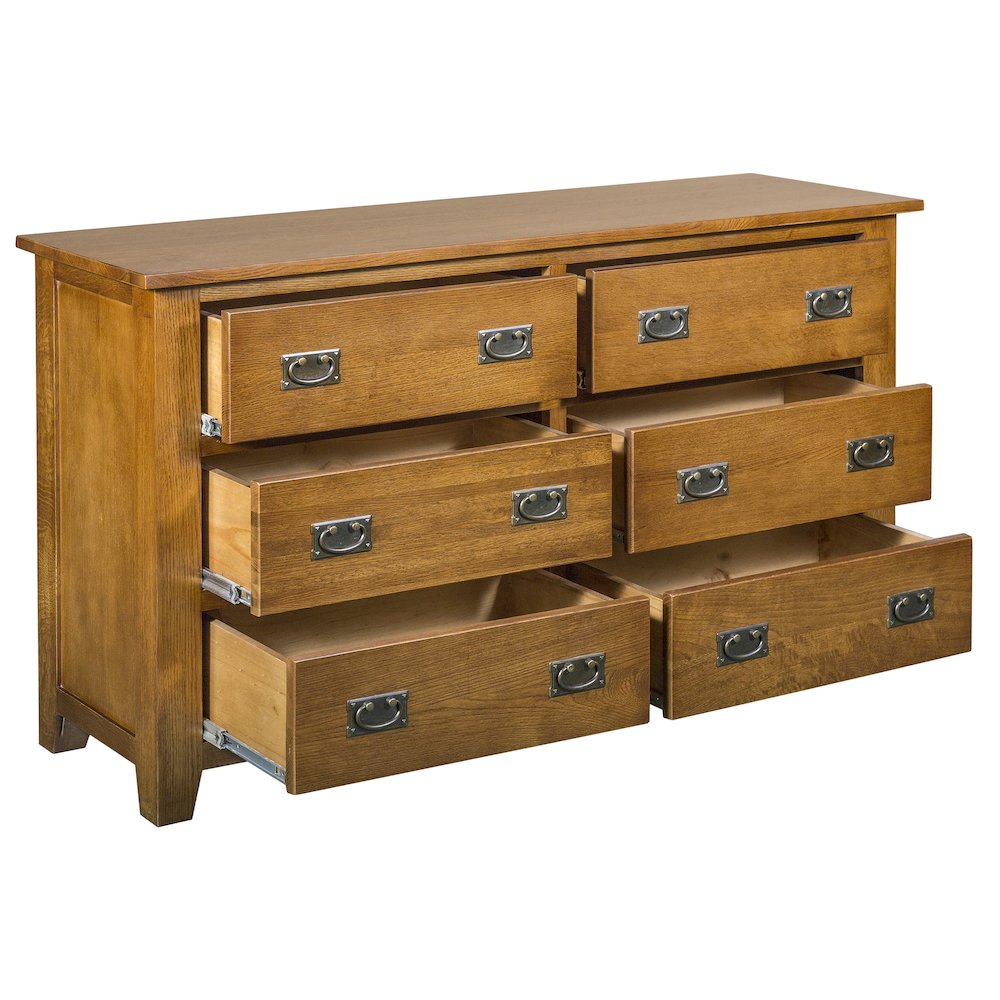 Mission 6 Drawer Dresser - Michael's Cherry. Picture 2