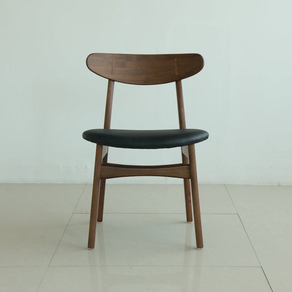 Set of 2 Isabella Mid-Century Dining chair - Solid American Black Walnut. Picture 1