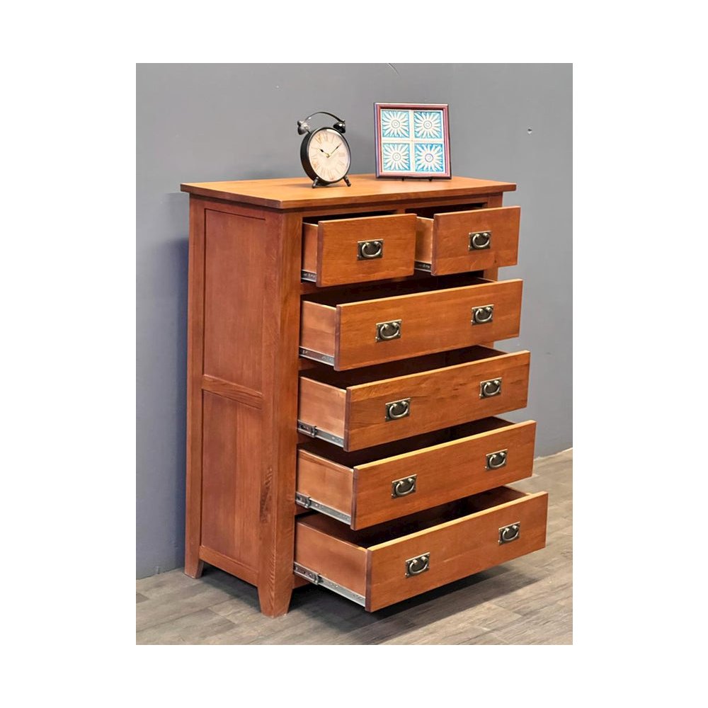 Mission 6 Drawer Tall Dresser - Michael's Cherry. Picture 3