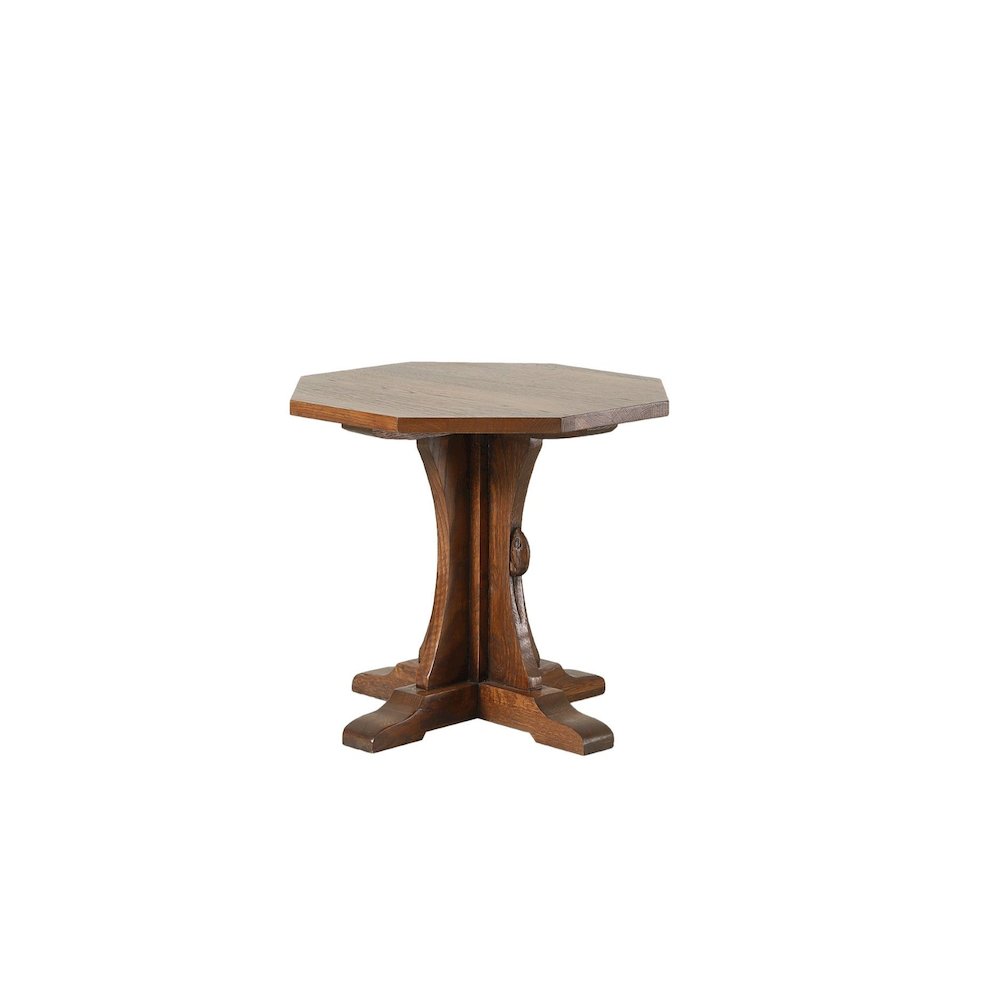 Mission Solid Oak Mouse Detail End Table. Picture 1