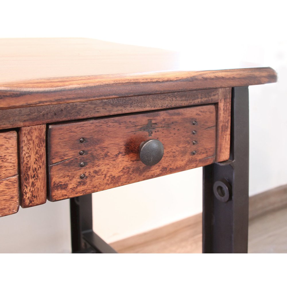 Granville Parota 3 Drawer Desk. Picture 3