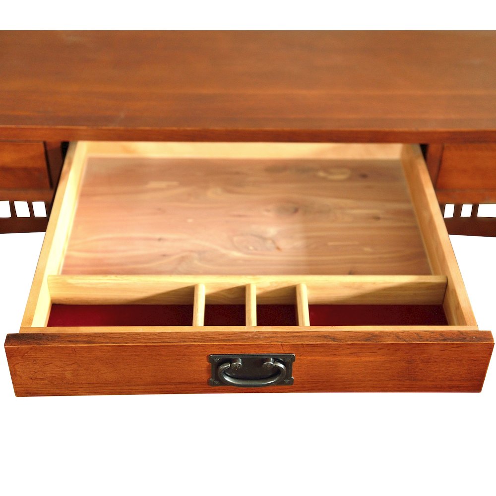 Mission Crofter 3 Drawer Library Desk - Michael's Cherry. Picture 5