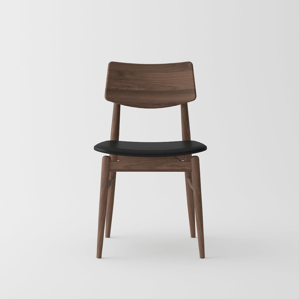 Set of 4 Isabella Mid-Century Dining chair - Solid American Black Walnut. Picture 3