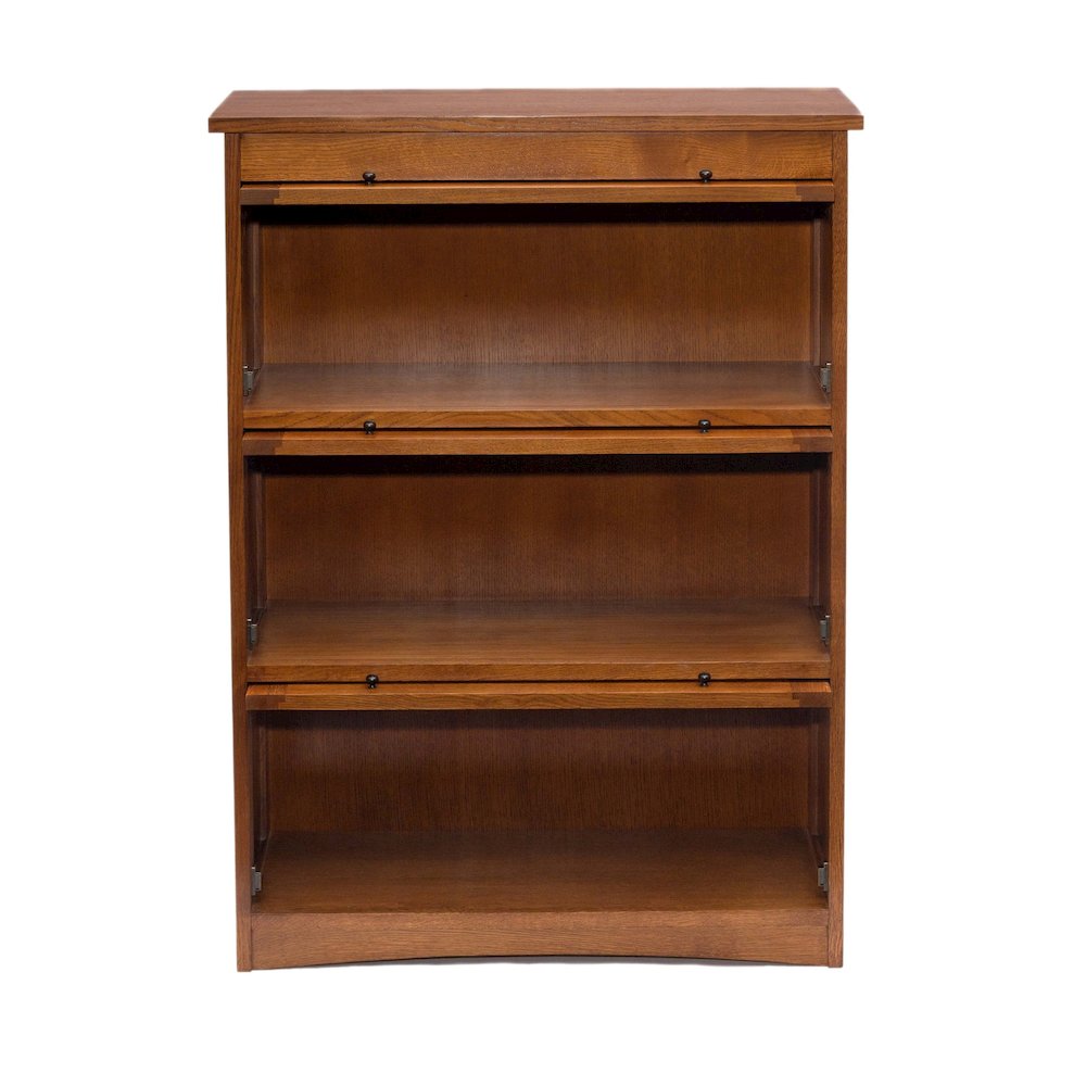 Mission Craftsman Style Oak Barrister Bookcase - 3 Stack - Michael's Cherry. Picture 3
