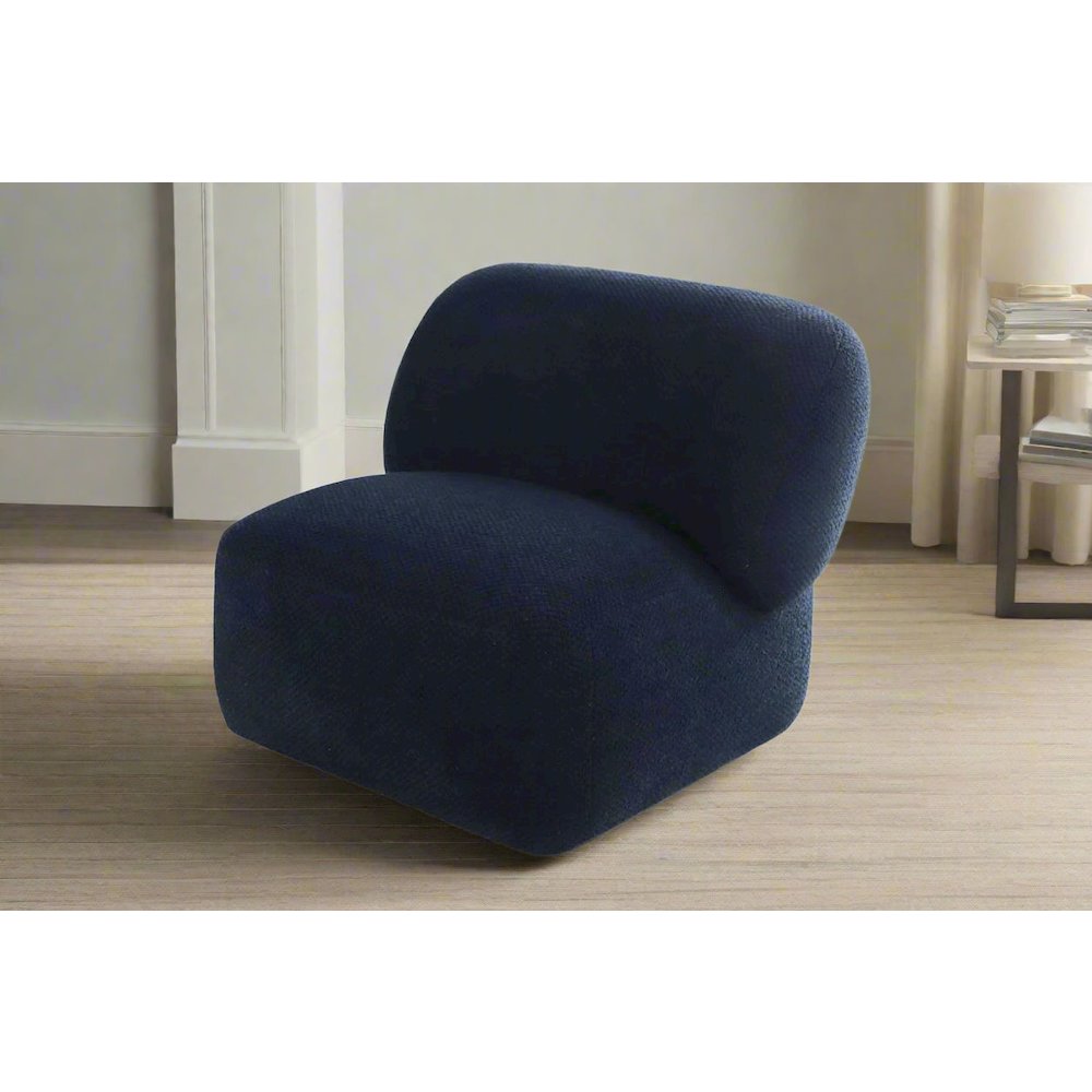Forma Mid-Century Modern Swivel Livingroom Chair - Blue. Picture 6