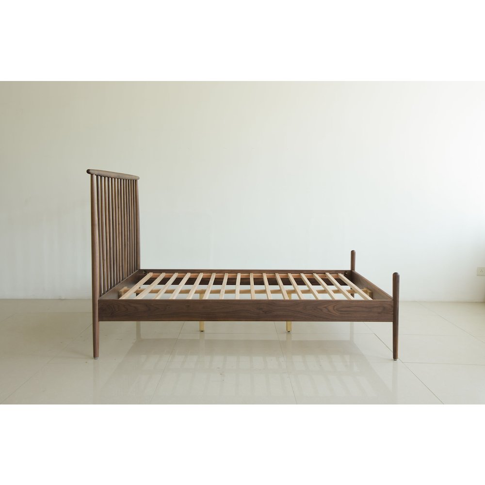 Isabella Midcentury King Bed - Solid Black Walnut. Picture 3