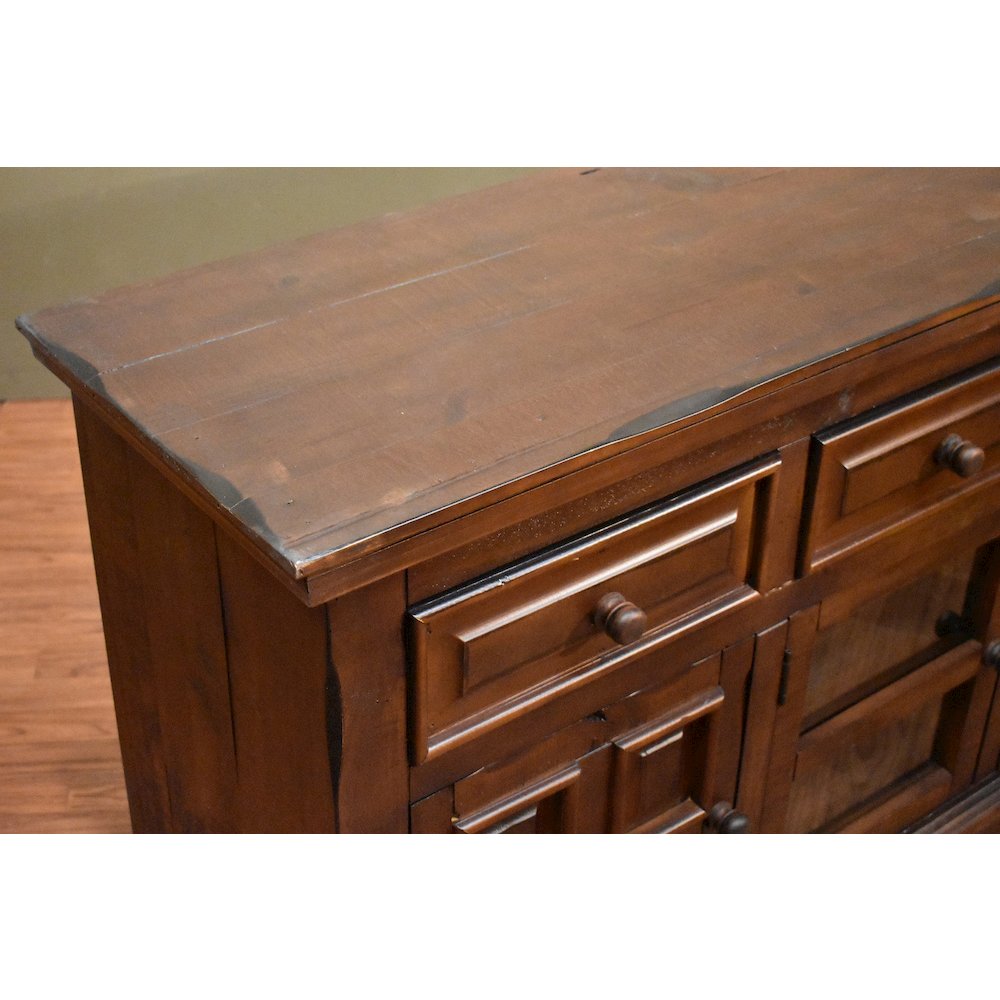 Keystone Panel Door TV Stand - 73" - Brown. Picture 3