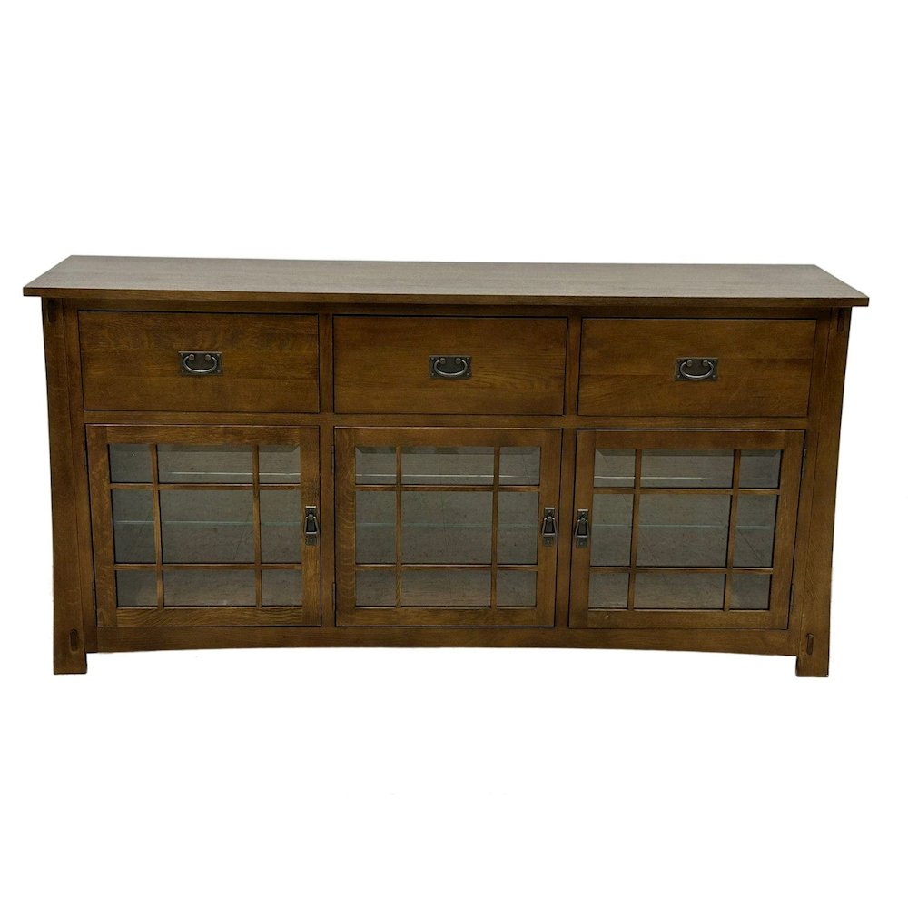 Craftsman Style Quarter Sawn Oak Sideboard - 72" - Walnut. Picture 2