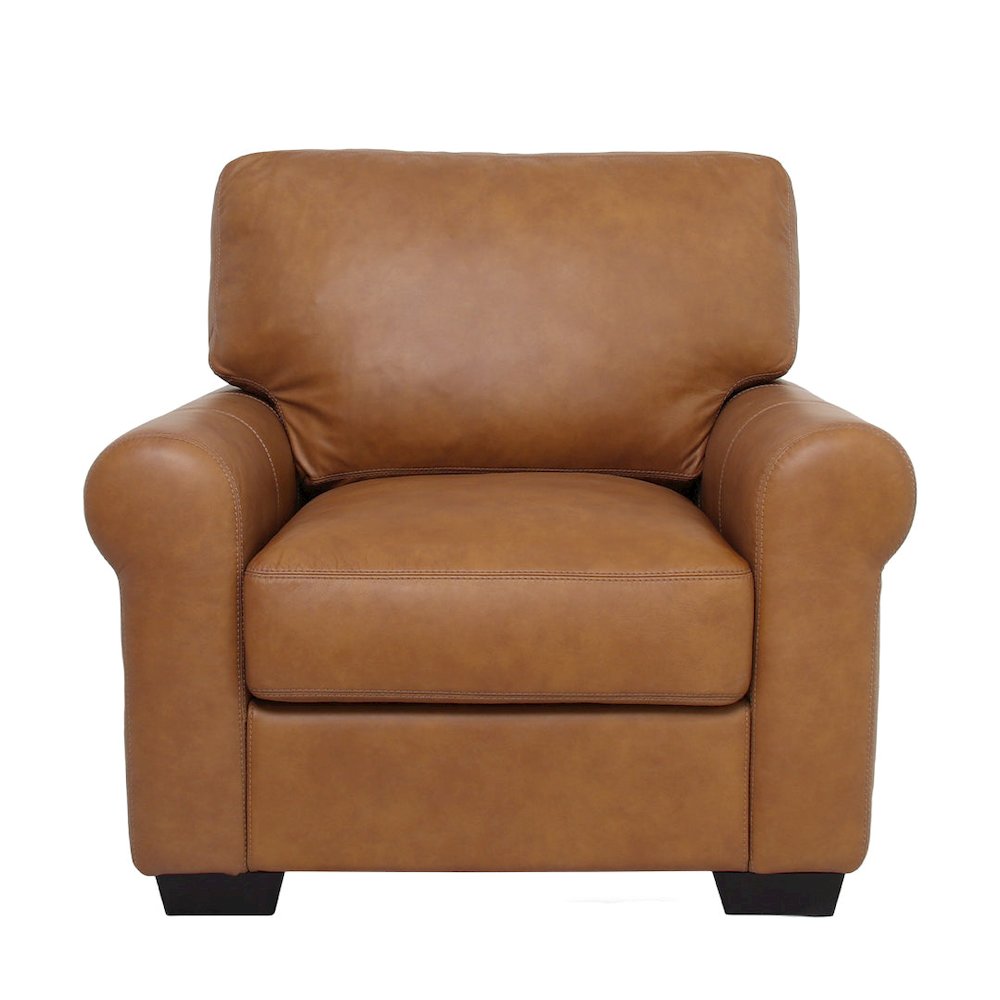 Florentine Leather Arm Chair - Tan. Picture 1