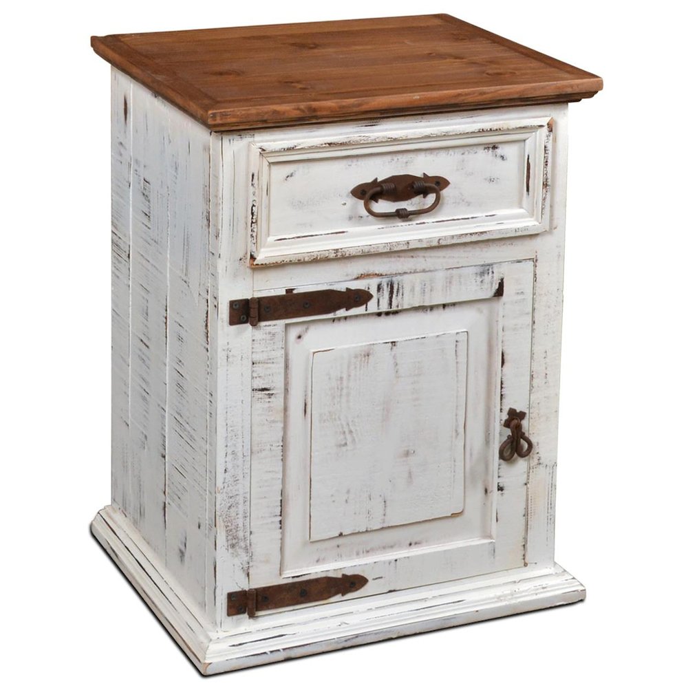 Set of 2 Montclare 1 Door / 1 Drawer Nightstand - White. Picture 1