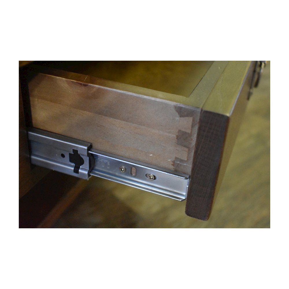 Mission Crofter Style 1 Drawer Coffee Table - Walnut Stain. Picture 3