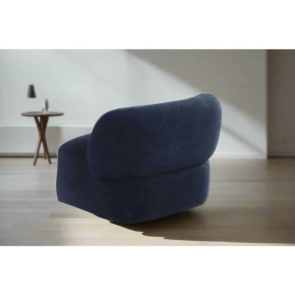 Forma Mid-Century Modern Swivel Livingroom Chair - Blue. Picture 7