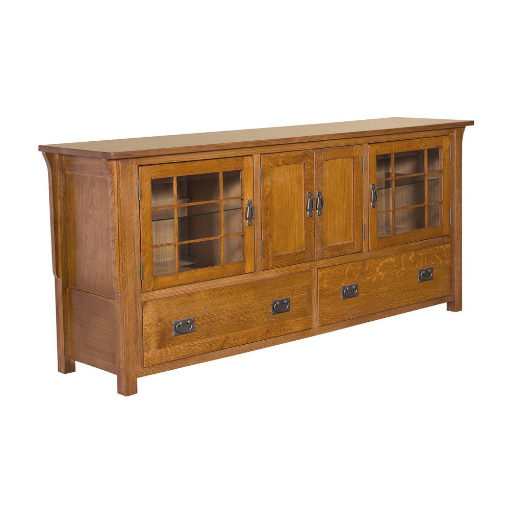 Mission Quarter Sawn Oak 72" Tv Stand - Michael's Cherry. Picture 2