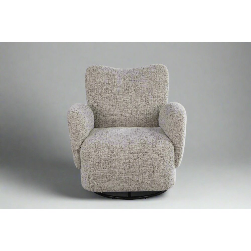 Atlas Modern Fabric Swivel Arm Chair. Picture 1