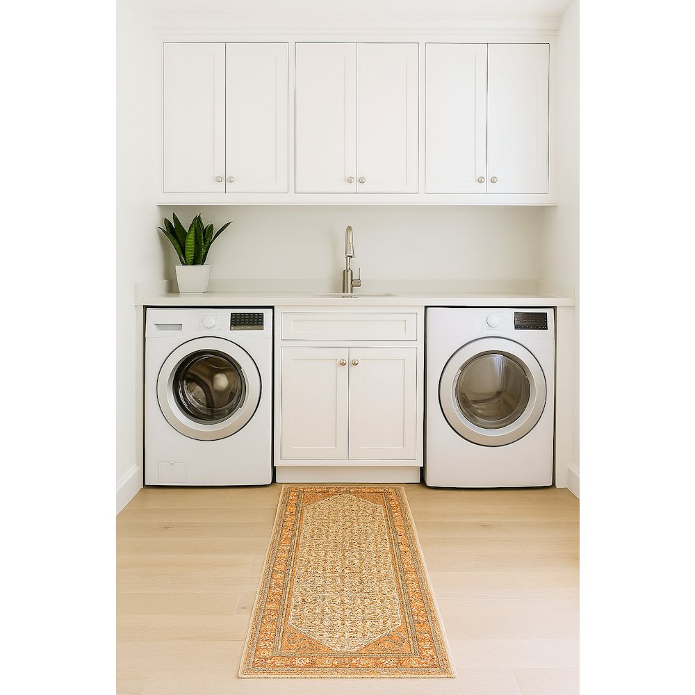 Area Rug Ultra Soft Washable Rug, Non Slip, Stain Resistant Rugs (2'7" x 9'). Picture 4