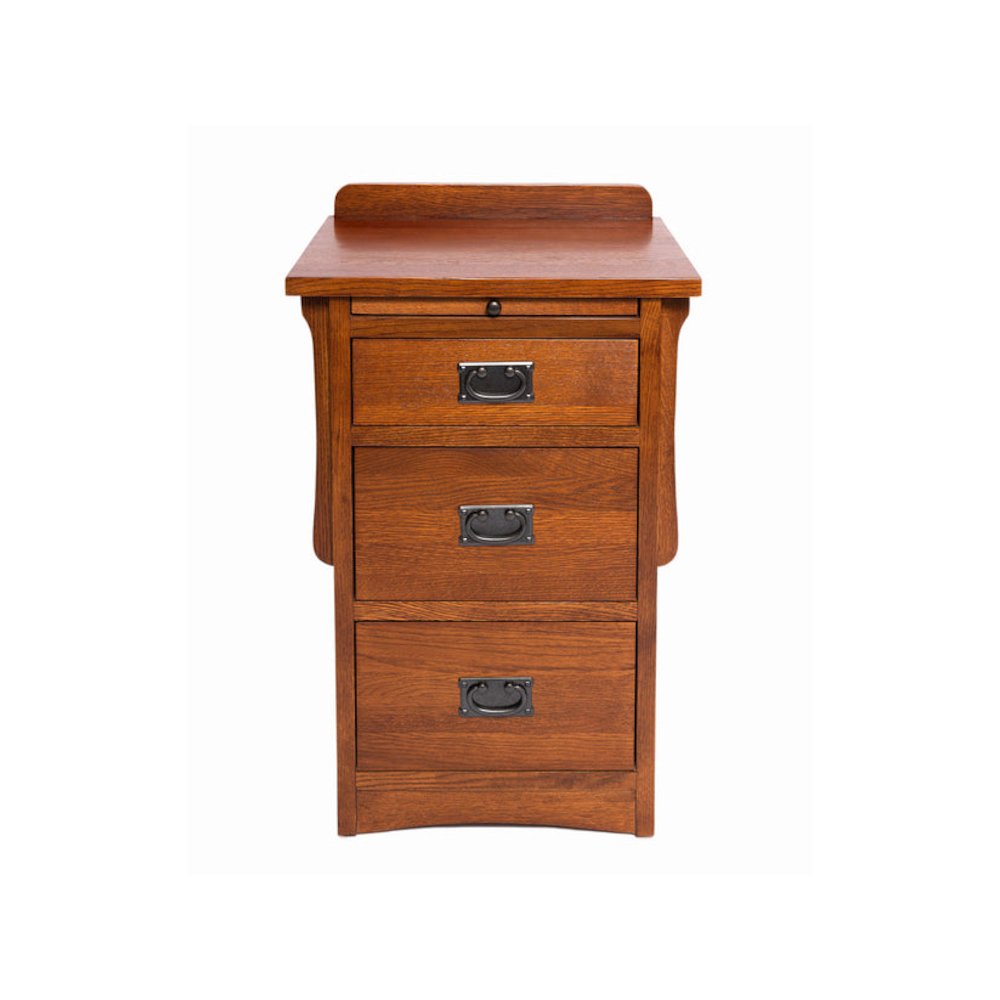 Crofter Style 3 Drawer End Table with Writing Tray - Michael's Cherry. Picture 2